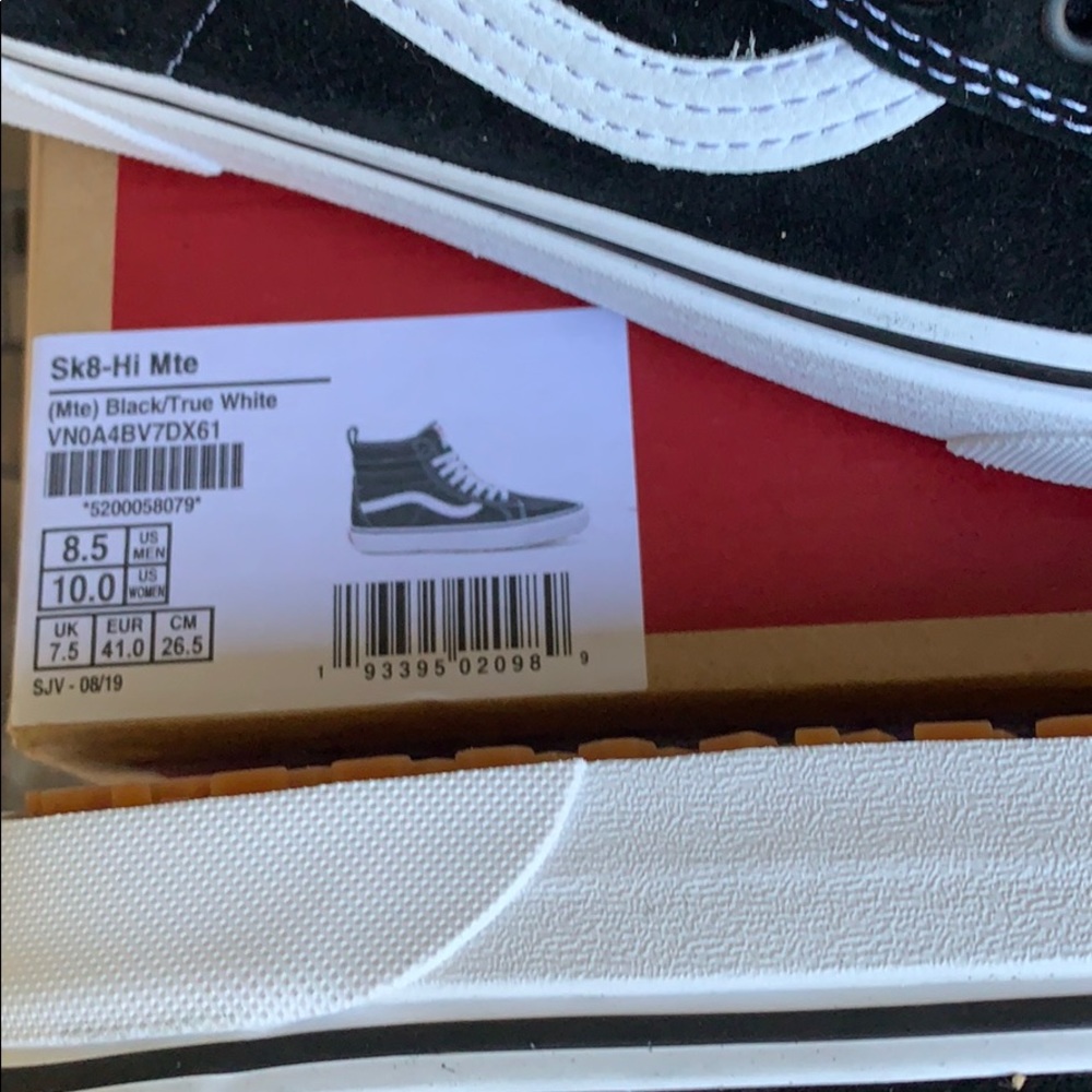 VANS SK8-Hi Mte Black/True White WMNS - Picture 12 of 16